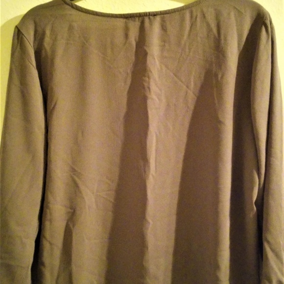 Moa Moa | Day to Night Tan Split Front Blouse - Picture 4 of 7